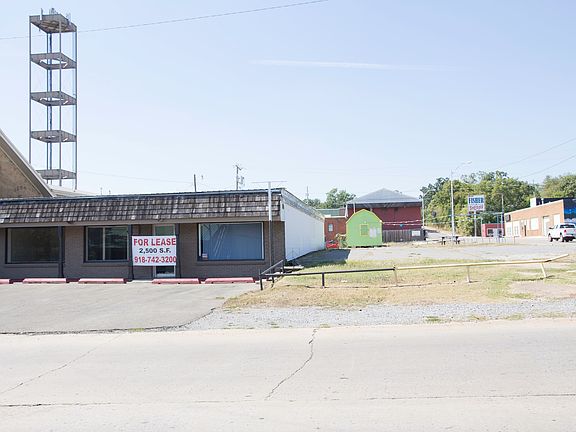 Outside with parking to the right