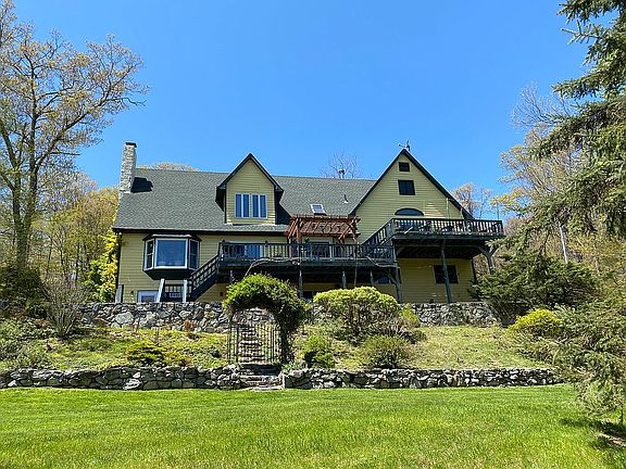 Overlooking lake and garden