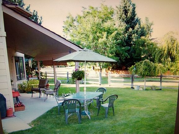 Back yard faces north.