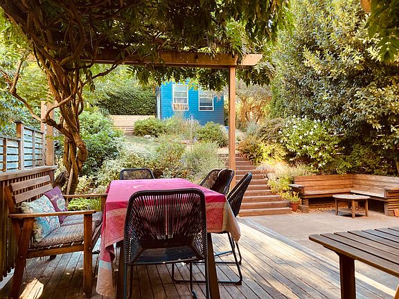 Wisteria deck off dining room plus amazing garden