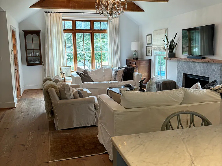 View from kitchen to living room