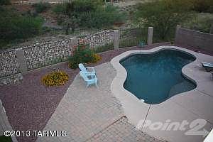 View of pool from balcony