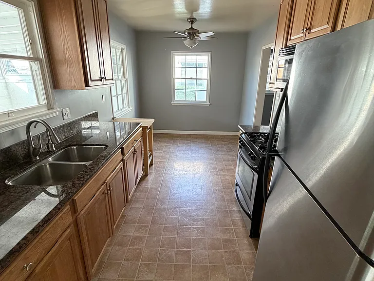 Kitchen leading to breakfast nook