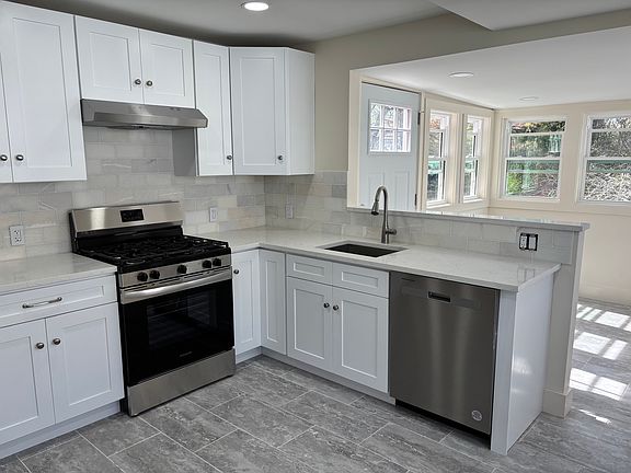 Kitchen with corner cabinets