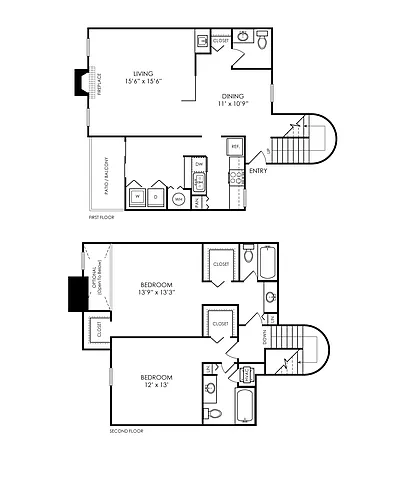 Floor plan B2 Renovated