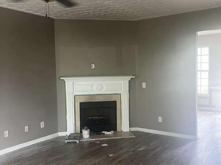 Family room with gas fireplace