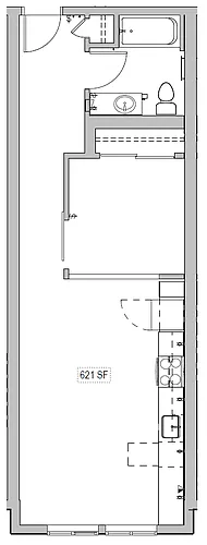 Floor plan 1 Bedroom Extended