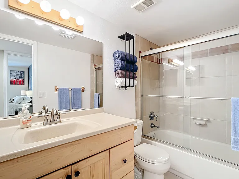 Second bathroom, with tub/shower combo.