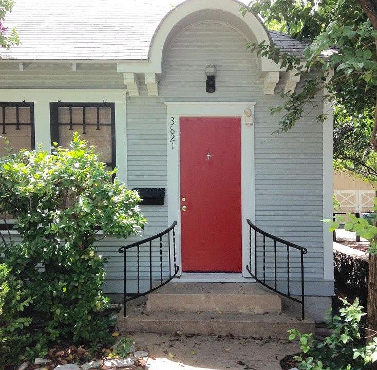 Front door with barrel vault