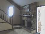 family room- cathedral ceilings and fireplace