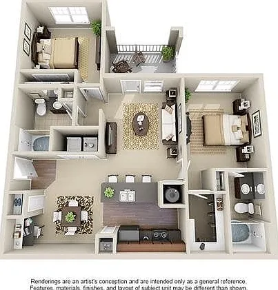 Hartwell | 2 Bedroom | 2 Bath | 1044 SF Hartwell | 2 Bedroom | 2 Bath | 1044 SF