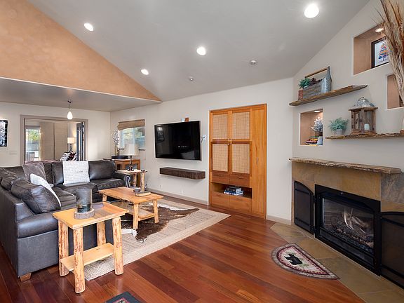Vaulted living room space