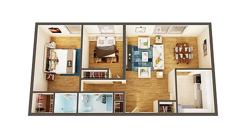 Floor plan 2br. Suite