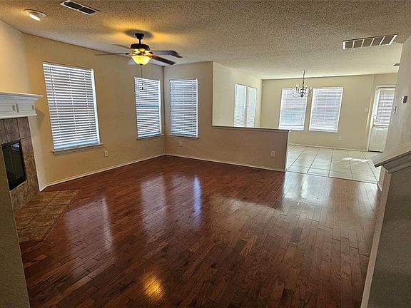 Wood burning fireplace and abundant lighting
