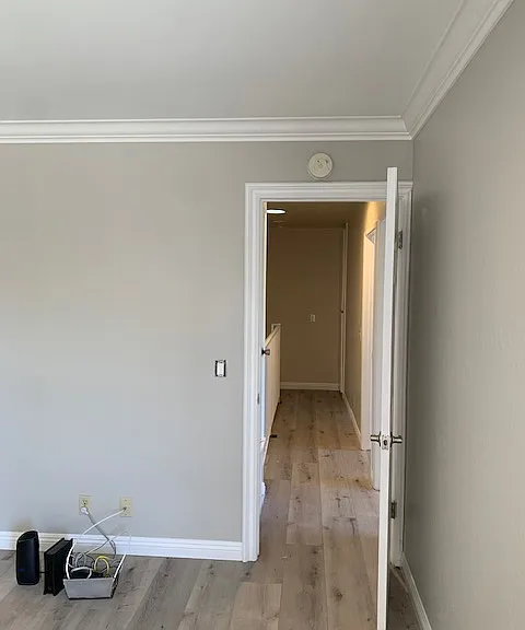 Master bedroom hallway view
