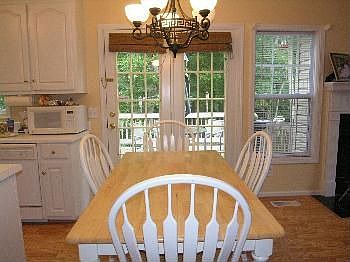 Kitchen Nook with French Doors to Deck
