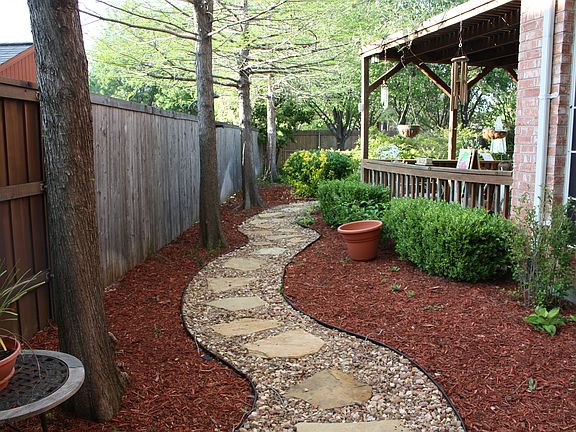 garden walk facing yard