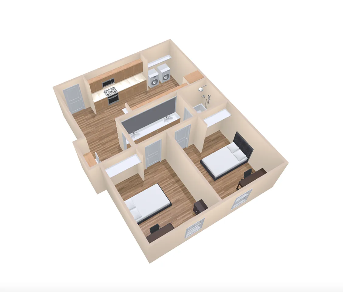 Floor plan 2 Bedroom Flat