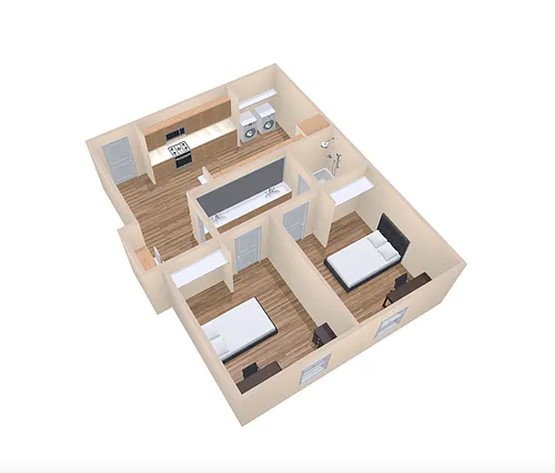 Floor plan 2 Bedroom Flat