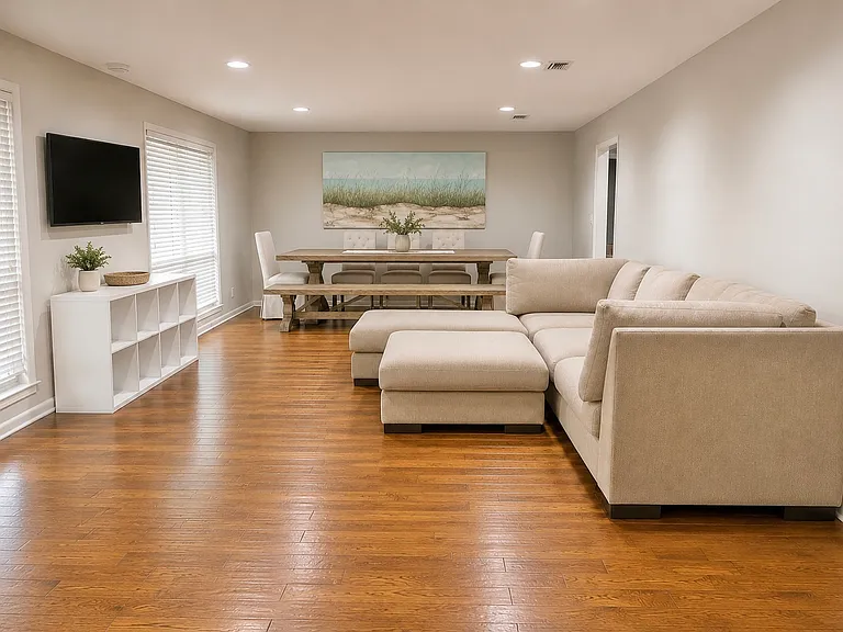 Large room facing front yard