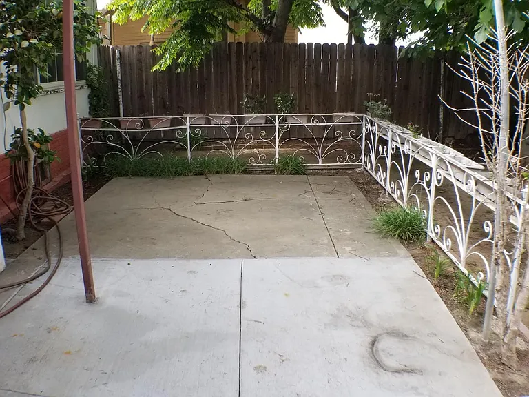 Rear patio area