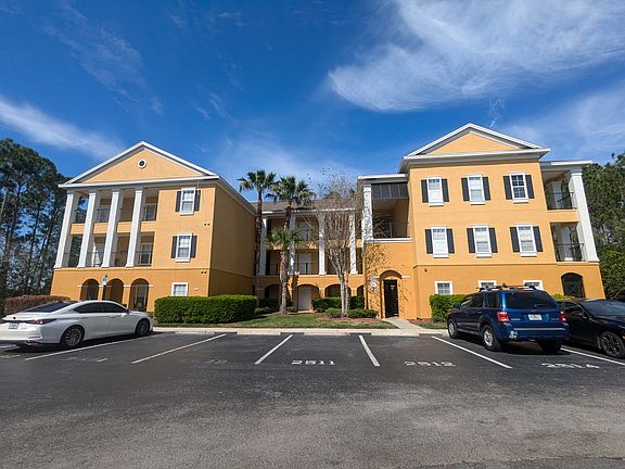 Stairs are available in front and behind the building.