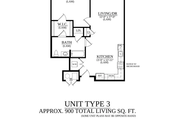 UNIT TYPE 3 Plan, Springside Lofts 55+