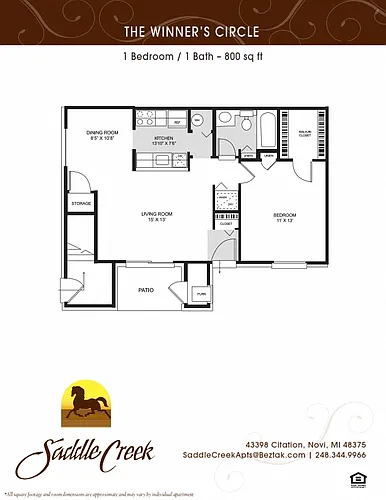 Floor plan Winners Circle