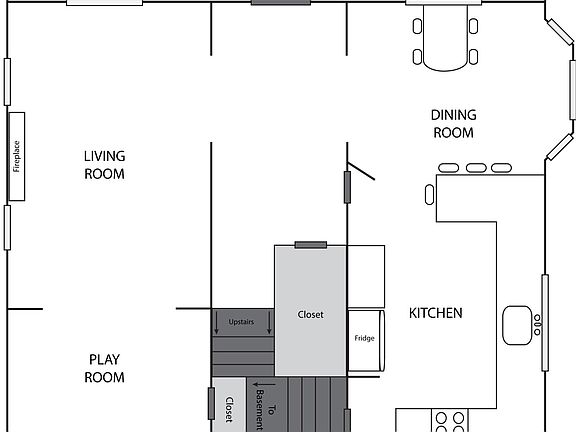 Downstairs layout