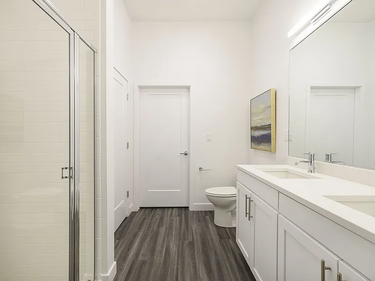 Bathroom With White Features