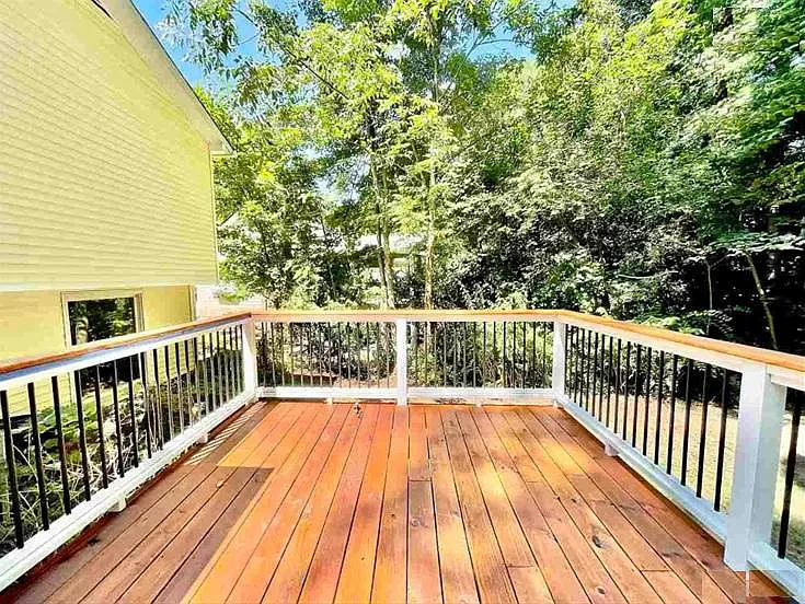 new deck in backyard