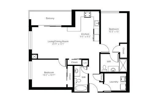 Floor plan The Burgundy