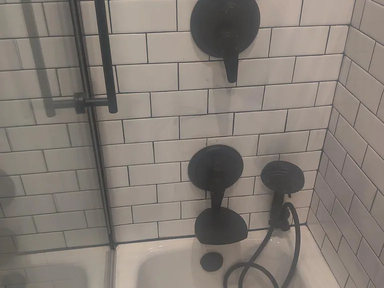 bathtub faucet and lower hand sprayer