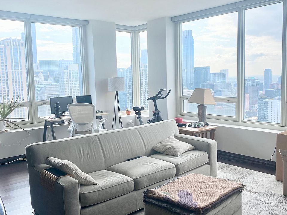 Living room with view of the city