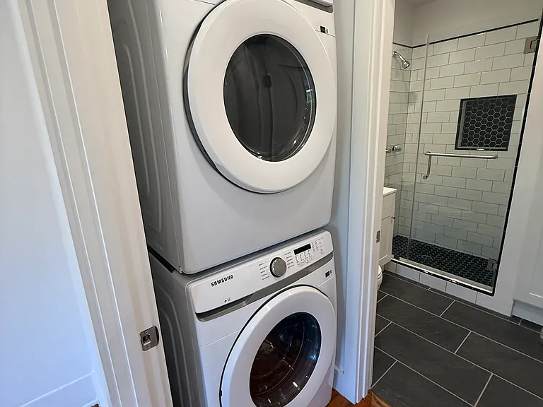 Full Sized and Energy Efficient Front Loading Washer and Gas Dryer
