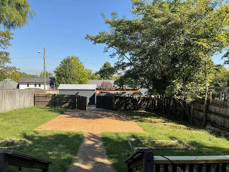 Private Backyard with garden plots