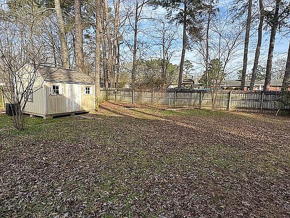 Storage Building in Backyard