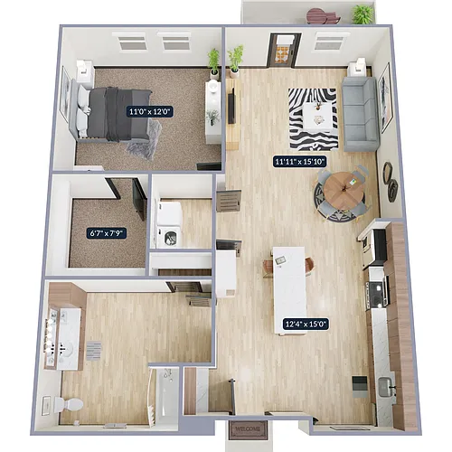 Floor plan 1H- Type A