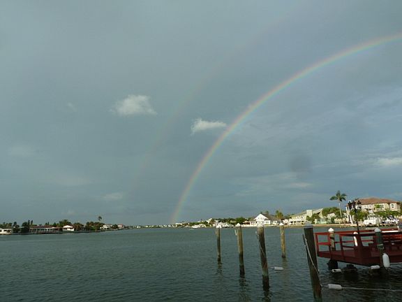 Bay behind condo complex
