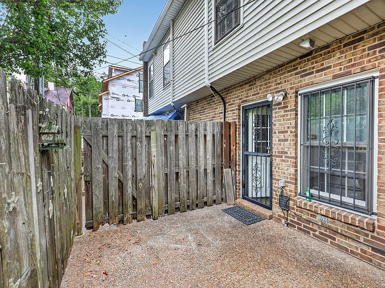 fenced backyard