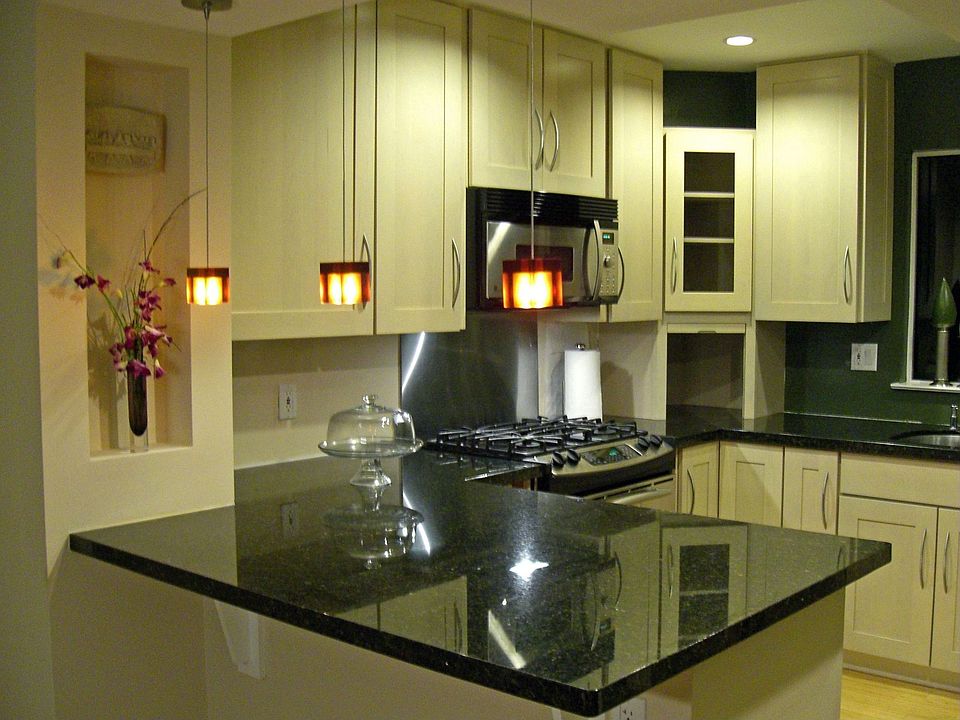 Solid granite countertop