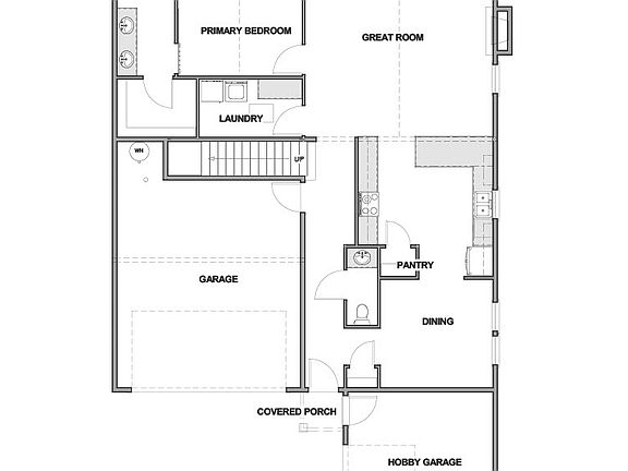 2491 Claire Floorplan with Hobby Garage - Main Level