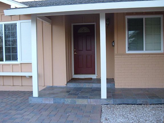 Front porch with slate