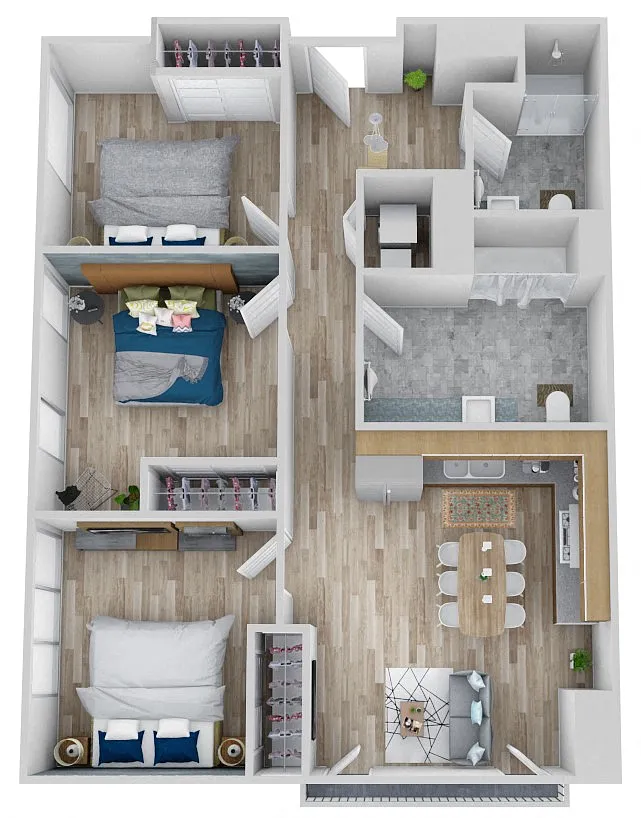 Floor plan 888: 3 Bedroom A
