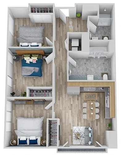 Floor plan 888: 3 Bedroom A