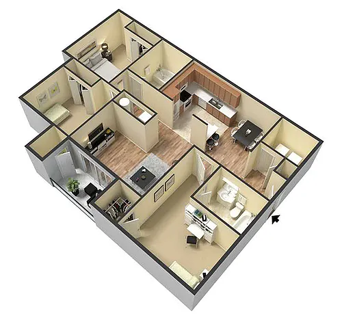 Floor plan 3 bed 2 bath