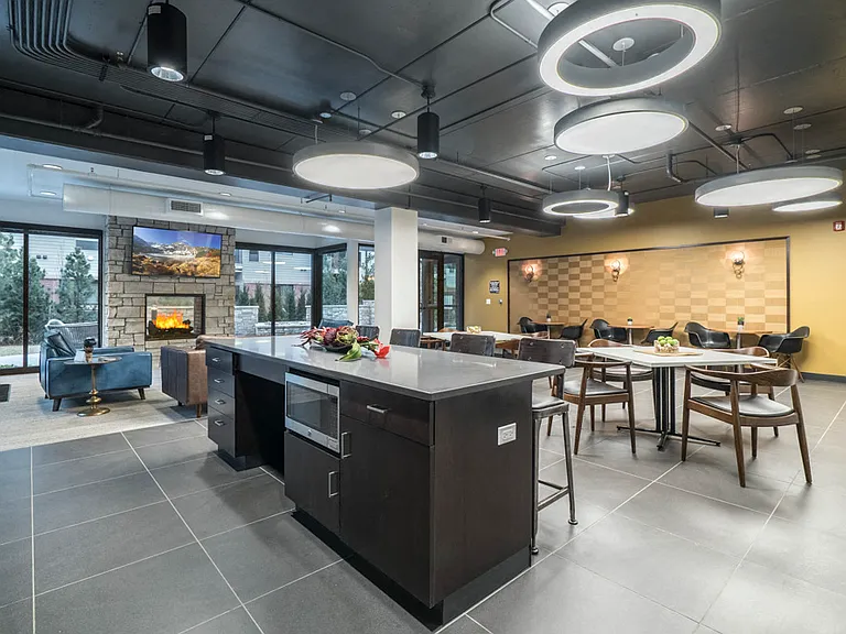 Our clubhouse offers a full kitchen and lots of social spaces.