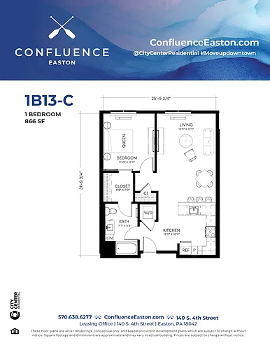 Floor plan 1B13-C