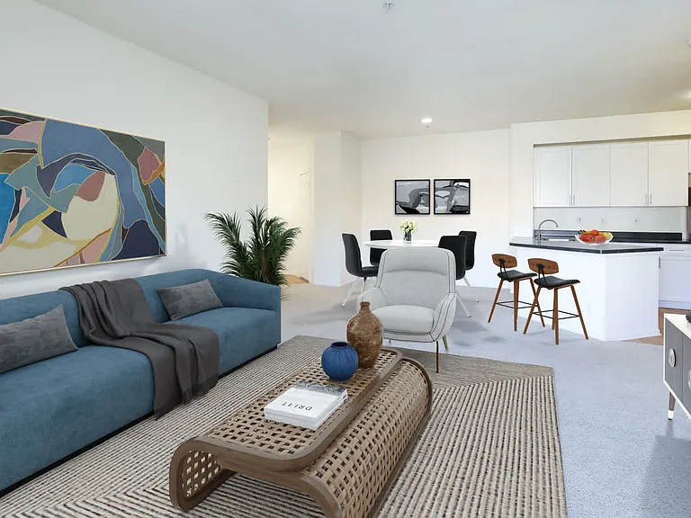 Living Room with Carpet Flooring