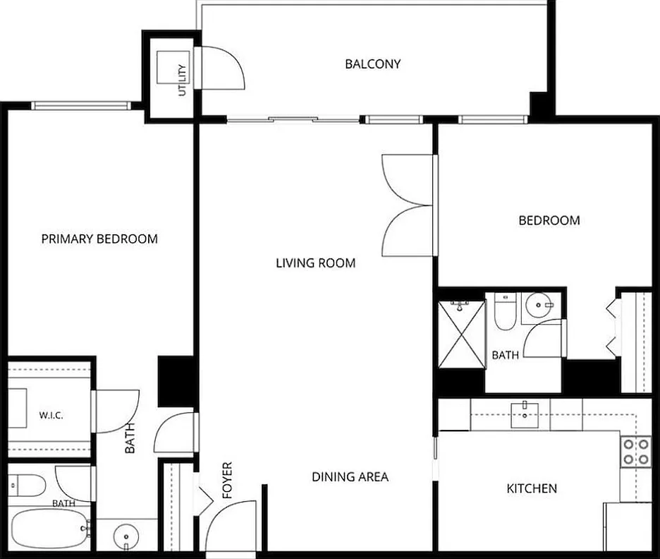 2 bed, 1170 sqft, $3,200 — Photo 1